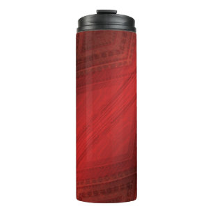 aanvaarding   rood eclectisch boho-patroon thermosbeker