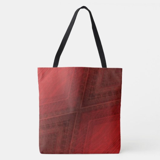 aanvaarding | rood eclectisch boho-patroon tote bag (Voorkant)