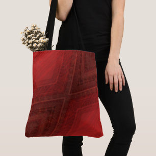 aanvaarding   rood eclectisch boho-patroon tote bag