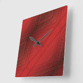 aanvaarding | rood eclectisch boho-patroon vierkante klok (Hoek)