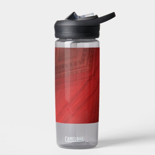 aanvaarding | rood eclectisch boho-patroon waterfles (Links)