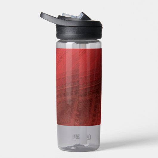 aanvaarding | rood eclectisch boho-patroon waterfles (Rechts)