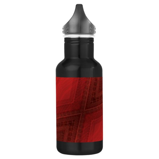 aanvaarding | rood eclectisch boho-patroon waterfles (Links)