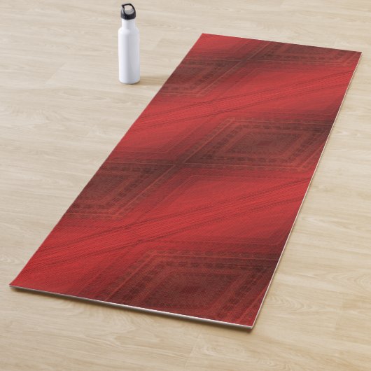 aanvaarding | rood eclectisch boho-patroon yogamat (In situ)