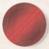 aanvaarding | rood eclectisch boho-patroon zandsteen onderzetter (Voorkant)