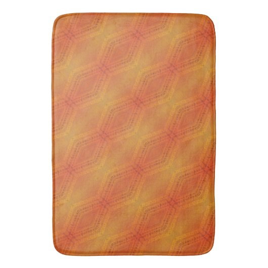 aanvaarding | Rood Oranje geel Shibori-patroon Badmat (Voorkant Verticaal)