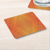 aanvaarding | Rood Oranje geel Shibori-patroon Kartonnen Onderzetters (Schuin)