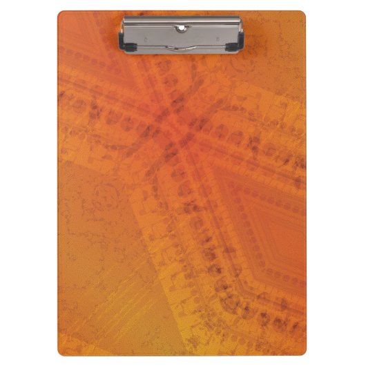 aanvaarding | Rood Oranje geel Shibori-patroon Klembord (Voorkant)