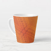 aanvaarding | Rood Oranje geel Shibori-patroon Latte Mok (Linkerhoek)