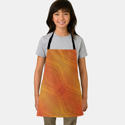 aanvaarding | Rood Oranje geel Shibori-patroon Schort (Insitu)