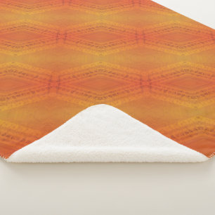 aanvaarding   Rood Oranje geel Shibori-patroon Sherpa Deken