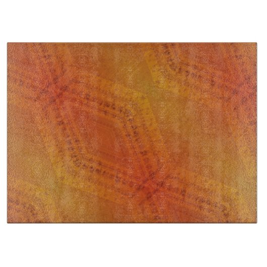 aanvaarding | Rood Oranje geel Shibori-patroon Snijplank (Voorkant)