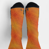 aanvaarding | Rood Oranje geel Shibori-patroon Sokken (Top)