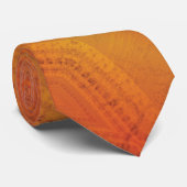 aanvaarding | Rood Oranje geel Shibori-patroon Stropdas (Opgerold)