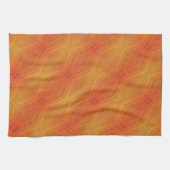 aanvaarding | Rood Oranje geel Shibori-patroon Theedoek (Horizontaal)