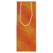 aanvaarding | Rood Oranje geel Shibori-patroon Wijn Cadeautas (Achterkant)