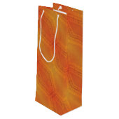 aanvaarding | Rood Oranje geel Shibori-patroon Wijn Cadeautas (Achterkant Gekanteld)