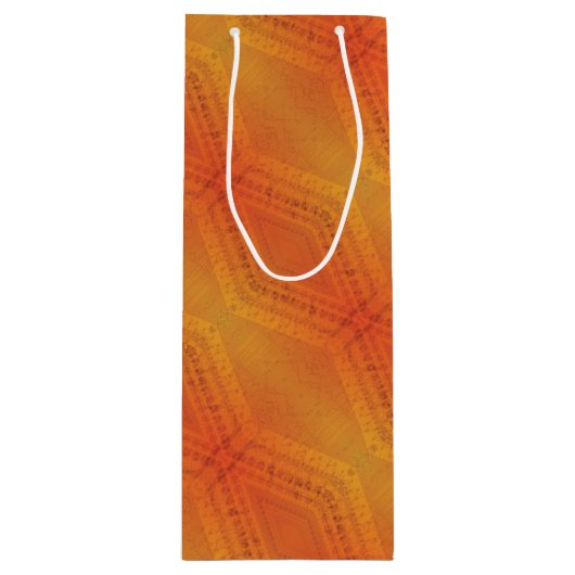 aanvaarding | Rood Oranje geel Shibori-patroon Wijn Cadeautas (Voorkant)