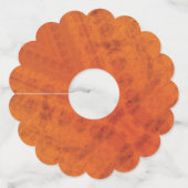 aanvaarding | Rood Oranje geel Shibori-patroon Wijnglaslabel (Voorkant)