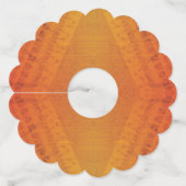 aanvaarding | Rood Oranje geel Shibori-patroon Wijnglaslabel (Achterkant)