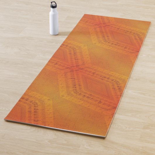aanvaarding | Rood Oranje geel Shibori-patroon Yogamat (In situ)