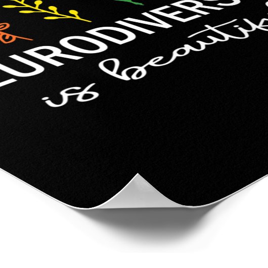 Aanvaarding van Autisme Bewustmaking Neurodiversit Poster (Hoek)