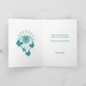 Aanvaarding van de bruiloft Dank u kaart Blauwgroe (Binnen)