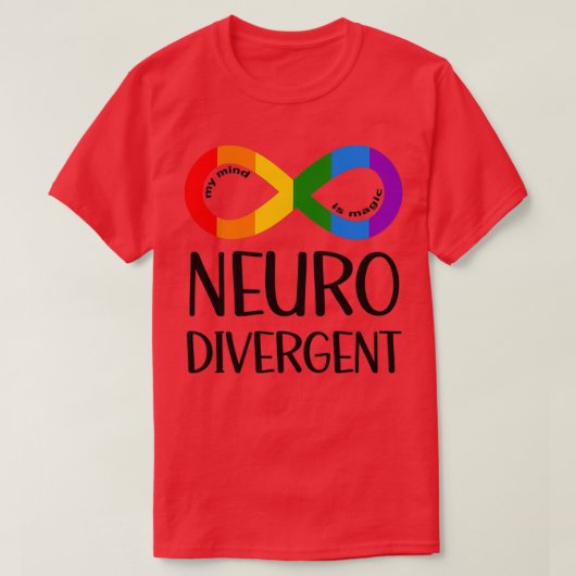 Aanvaarding van de neurodiversiteit Mijn mening is T-shirt (Design voorkant)