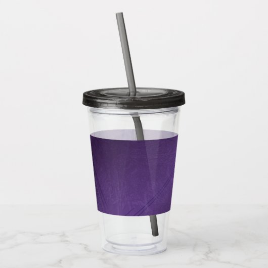 aanvaarding | violet eclectisch boho-patroon acryl drinkbeker (Links)