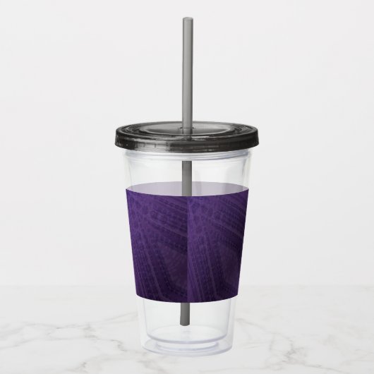 aanvaarding | violet eclectisch boho-patroon acryl drinkbeker (Rechts)