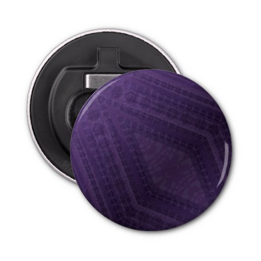 aanvaarding | violet eclectisch boho-patroon button flesopener (Voorkant)