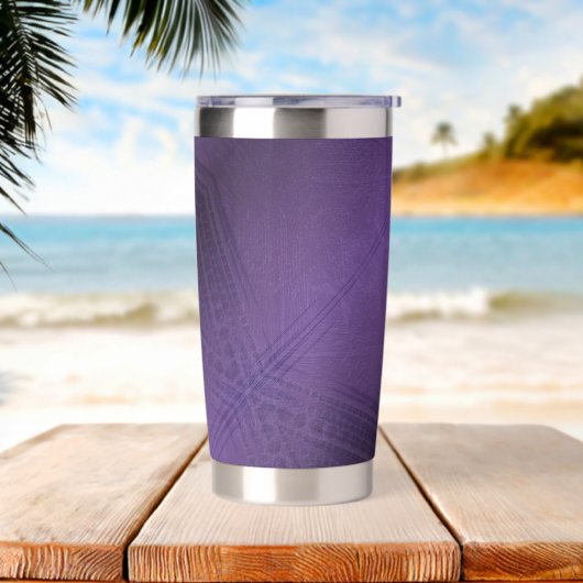 aanvaarding | violet eclectisch boho-patroon geïsoleerde drinkbeker (Strand)