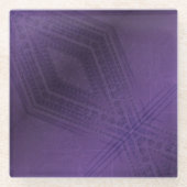 aanvaarding | violet eclectisch boho-patroon glazen onderzetter (Voorkant)