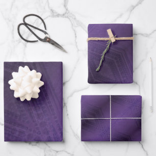 aanvaarding   violet eclectisch boho-patroon inpakpapier vel