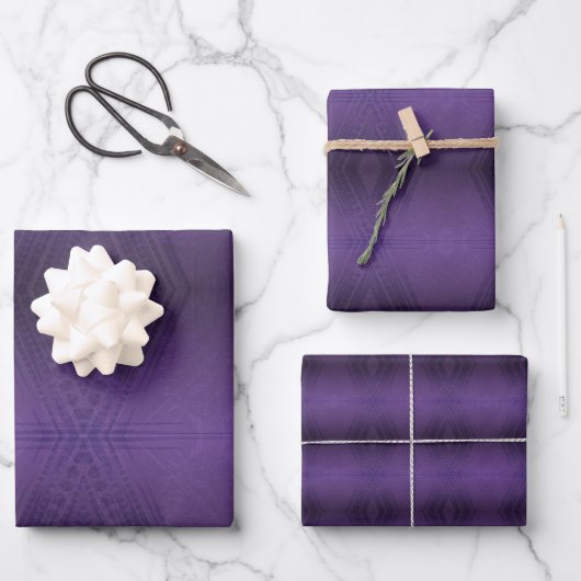 aanvaarding | violet eclectisch boho-patroon inpakpapier vel (Voorkant)