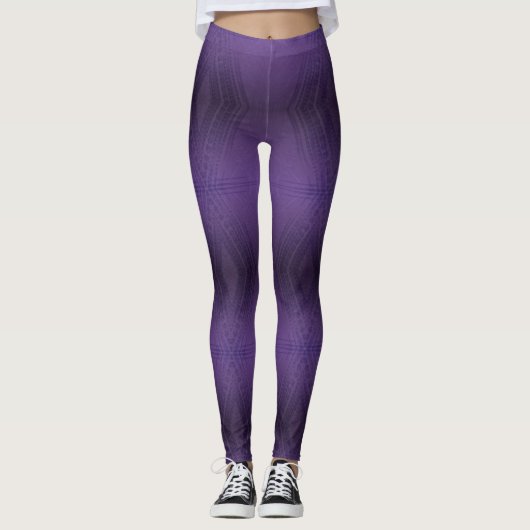 aanvaarding | violet eclectisch boho-patroon leggings (Voorkant)