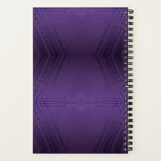 aanvaarding | violet eclectisch boho-patroon notitieboek (Achterkant)