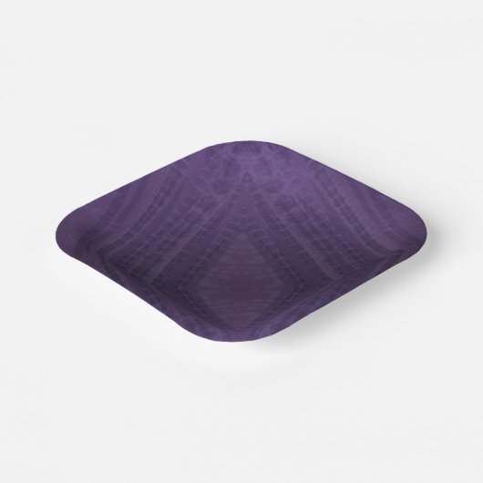 aanvaarding | violet eclectisch boho-patroon papieren bordje (Gebogen)