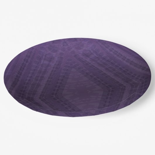 aanvaarding | violet eclectisch boho-patroon papieren bordje (Gekanteld)