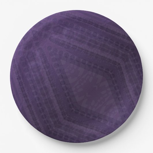 aanvaarding | violet eclectisch boho-patroon papieren bordje (Voorkant)