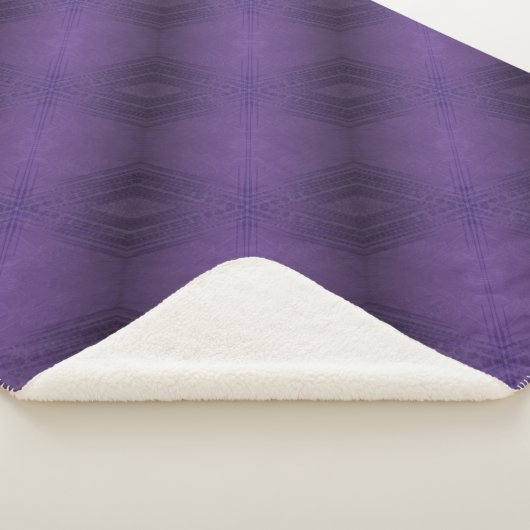 aanvaarding | violet eclectisch boho-patroon sherpa deken (3/4)