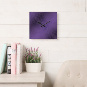 aanvaarding   violet eclectisch boho-patroon vierkante klok