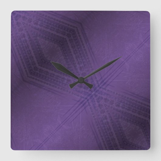 aanvaarding | violet eclectisch boho-patroon vierkante klok (Voorkant)