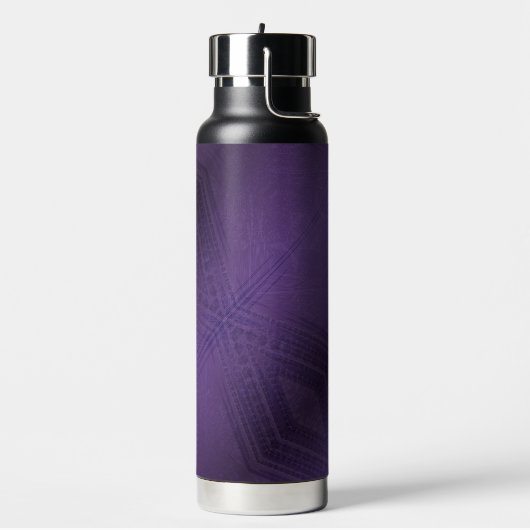 aanvaarding | violet eclectisch boho-patroon waterfles (Links)