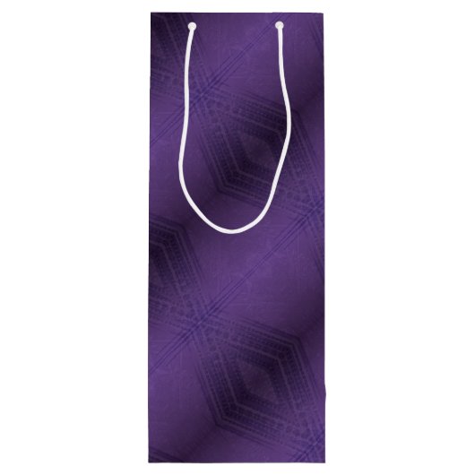 aanvaarding | violet eclectisch boho-patroon wijn cadeautas (Achterkant)