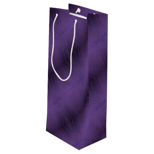 aanvaarding | violet eclectisch boho-patroon wijn cadeautas (Achterkant Gekanteld)