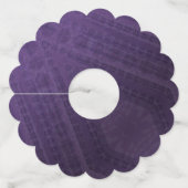 aanvaarding | violet eclectisch boho-patroon wijnglaslabel (Voorkant)