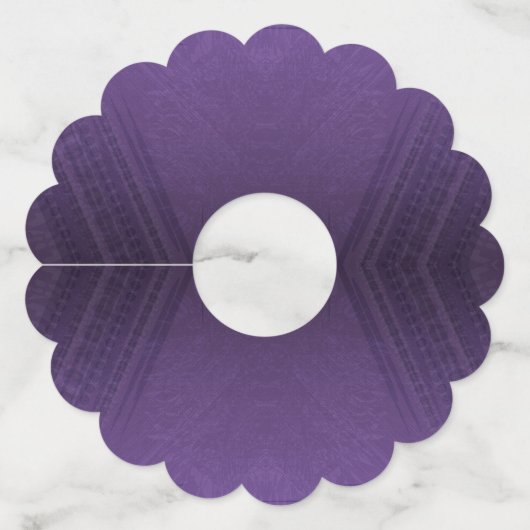 aanvaarding | violet eclectisch boho-patroon wijnglaslabel (Achterkant)