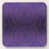 aanvaarding | Violet Medallions Meditatie Bier Onderzetter (Voorkant)