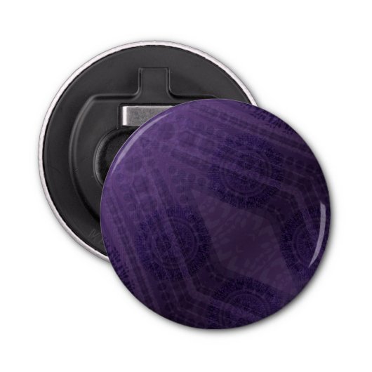 aanvaarding | Violet Medallions Meditatie Button Flesopener (Voorkant)